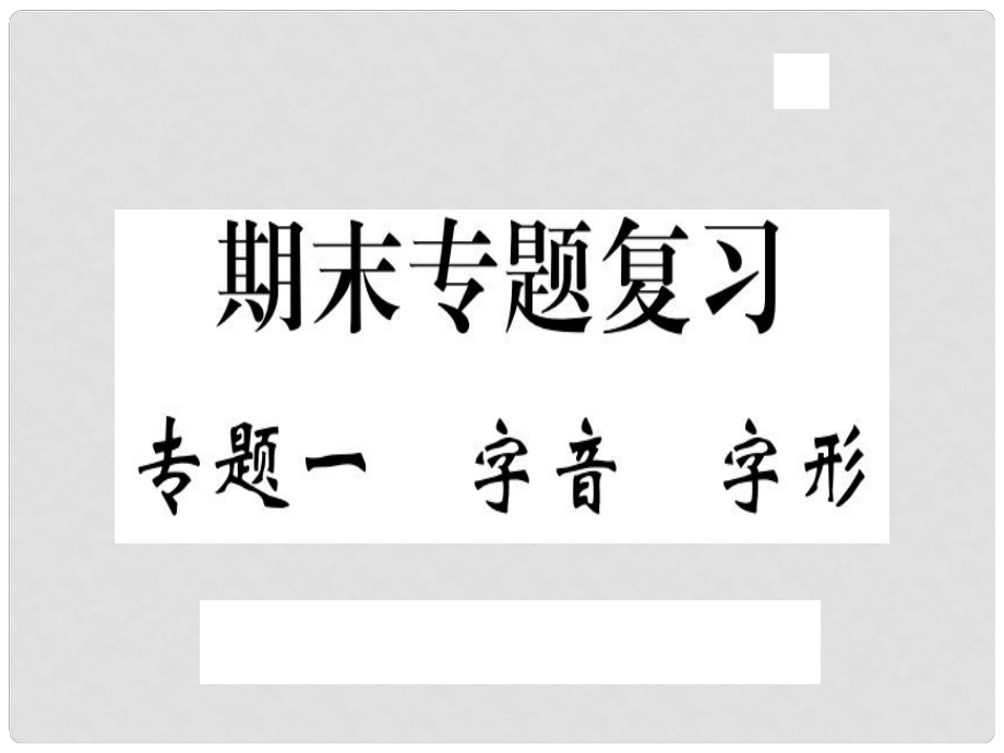 八年级语文上册 专题一 字音字形习题课件 新人教版_第1页