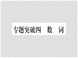 中考英語專題高分練 專題突破四 數(shù)詞實(shí)用課件