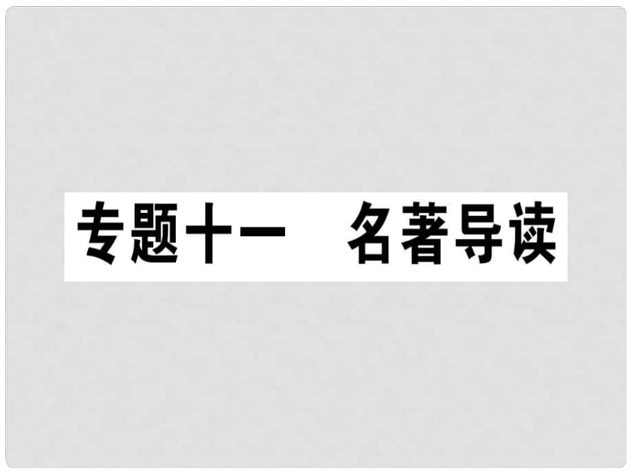 七年級(jí)語文上冊 專題十一 名著導(dǎo)讀習(xí)題課件 新人教版_第1頁