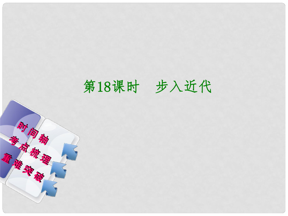 福建省中考历史复习 第一部分 教材梳理篇 第4单元 世界古代史、近代史 第18课时 步入近代课件_第1页