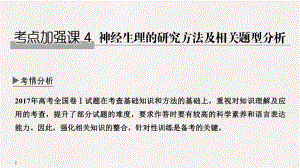 高考生物一輪復習 考點加強課4 神經(jīng)生理的研究方法及相關題型分析課件