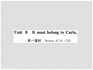 九年級英語全冊 Unit 8 It must belong to Carla（第1課時）Section A（1a2d）習(xí)題課件 （新版）人教新目標(biāo)版1