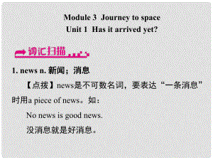 浙江省嘉興市秀洲區(qū)八年級(jí)英語(yǔ)下冊(cè) Module 3 Journey to space Unit 1 Has it arrived yet課件 （新版）外研版