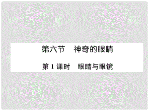 八年級(jí)物理全冊(cè) 第4章 第6節(jié) 神奇的眼睛（第1課時(shí) 眼睛與眼鏡）習(xí)題課件 （新版）滬科版