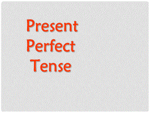 云南省麗江市永勝縣永北鎮(zhèn)中學(xué)中考英語復(fù)習(xí) Present perfect tense 現(xiàn)在完成時(shí)課件