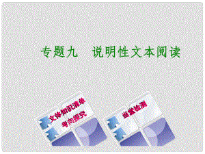 中考語文 專題復(fù)習(xí)九 說明性文本閱讀課件 新人教版