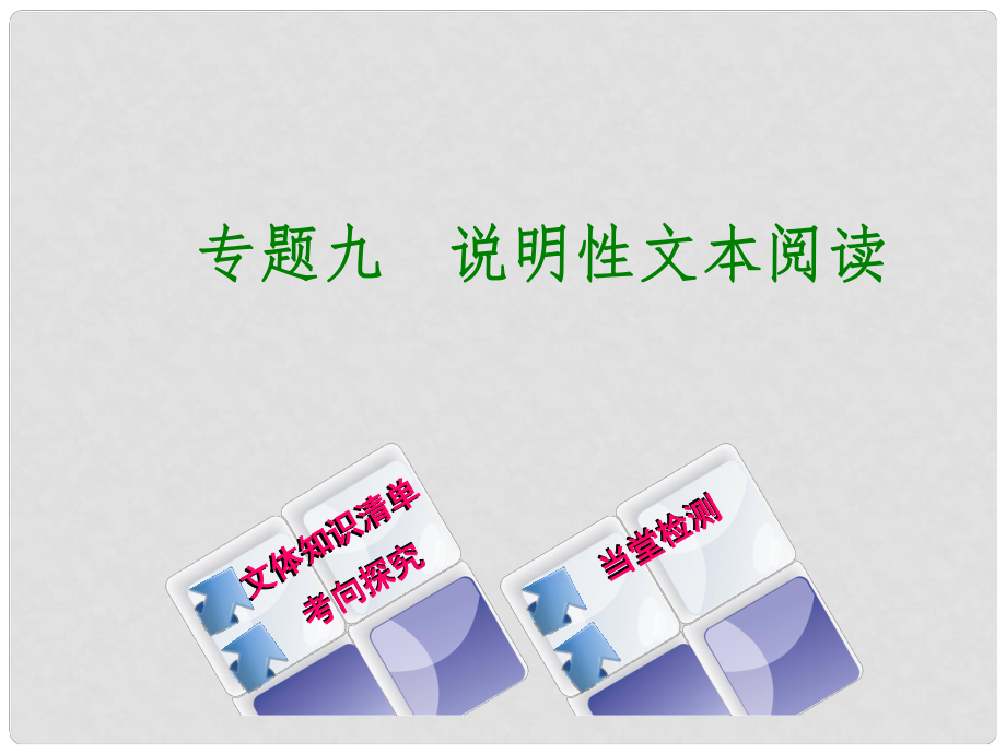 中考語(yǔ)文 專題復(fù)習(xí)九 說(shuō)明性文本閱讀課件 新人教版_第1頁(yè)