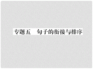 青海省中考語文 精講 第1編 專題5 句子的銜接與排序復(fù)習(xí)課件