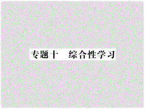 中考語(yǔ)文二輪復(fù)習(xí) 專(zhuān)題突破講讀 第2部分 綜合實(shí)踐與探究 專(zhuān)題十 綜合性學(xué)習(xí)課件