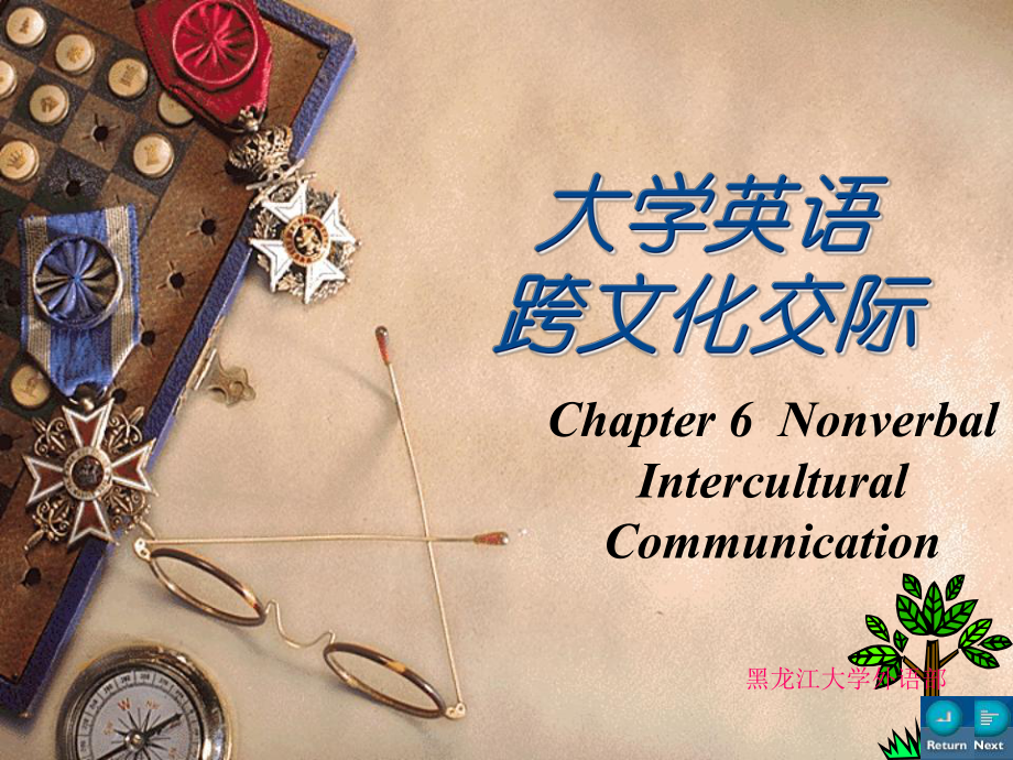 大学英语跨文化交际教学课件Chapter6NoverbalInterculturalCommunication_第1页