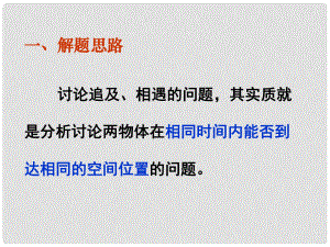 湖南省長沙市高中物理《追及與相遇問題》復(fù)習(xí)課件 新人教版