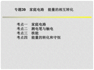 浙江省中考科學(xué)系統(tǒng)復(fù)習(xí) 專題39 家庭電路 能量的相互轉(zhuǎn)化課件