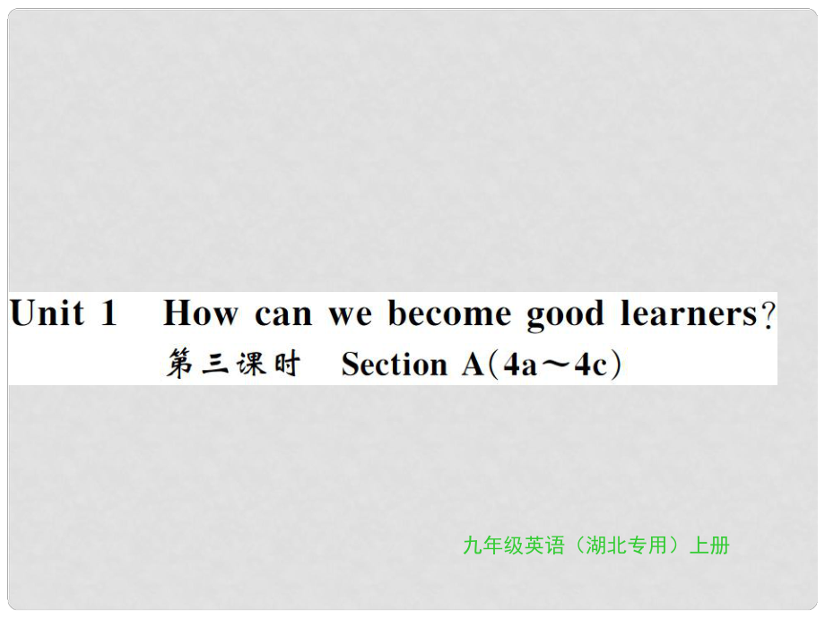 九年级英语全册 Unit 1 How can we become good learners（第3课时）习题课件 （新版）人教新目标版1_第1页