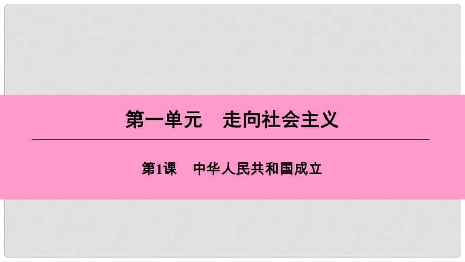 八年级历史下册 第一单元 走向社会主义 第1课 中华人民共和国成立课件 北师大版_第1页