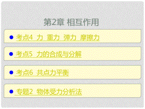 高考物理一輪復(fù)習(xí) 考點(diǎn)考法 第2章 相互作用課件 新人教版