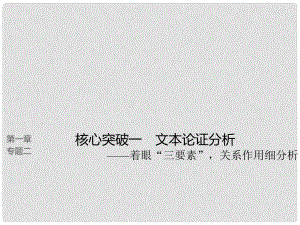 高考語文大一輪復習 第一章 論述類文本閱讀 專題二 理解必備知識掌握關(guān)鍵能力 核心突破一 掌握關(guān)鍵的高考真題研究能力課件