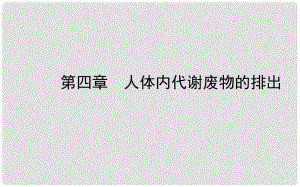 山東省濟(jì)南市中考生物 第三單元 生物圈中的人 第四章 人體內(nèi)代謝廢物的排出課件