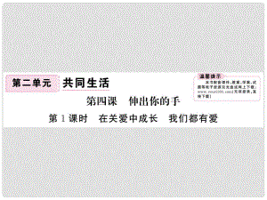 九年級政治全冊 第二單元 共同生活 第四課 伸出你的手 第1框 在關(guān)愛中成長 我們都有愛課件 人民版