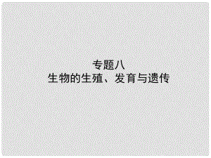 山東省東營市備戰(zhàn)中考生物 專題八 生物的生殖、發(fā)育與遺傳課件