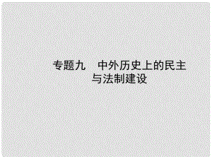 山東省濱州市中考歷史復(fù)習(xí) 專題九 中外歷史上的民主與法制建設(shè)課件