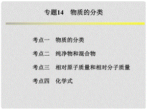 浙江省中考科學(xué)系統(tǒng)復(fù)習(xí) 專題14 物質(zhì)的分類課件