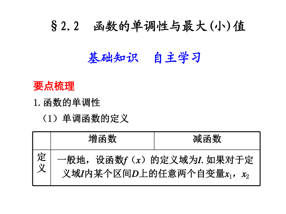 2.2函數(shù)的單調(diào)性與最大(小)值_第1頁