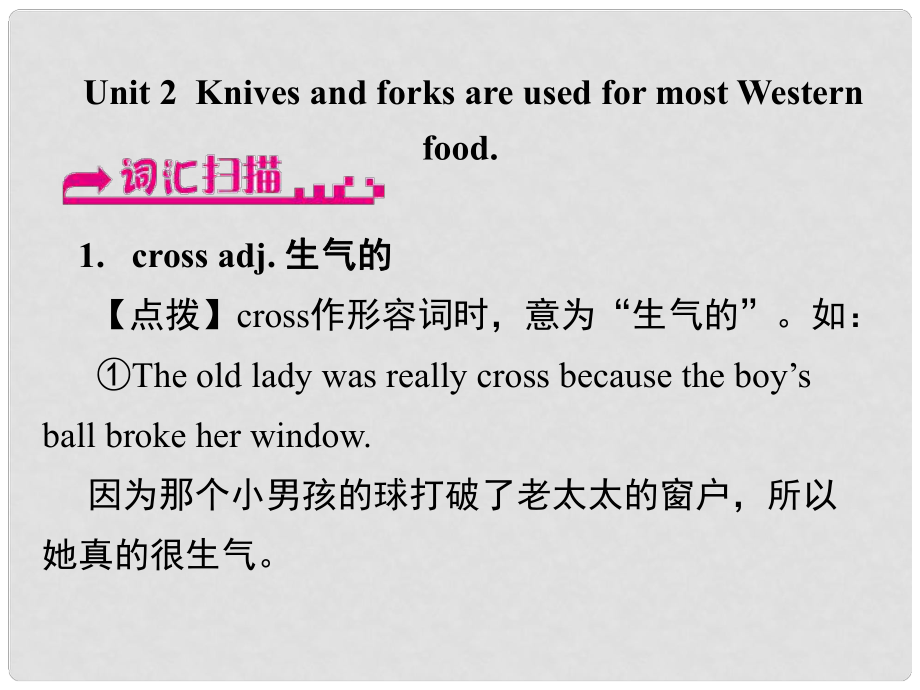 浙江省嘉興市秀洲區(qū)九年級(jí)英語(yǔ)下冊(cè) Module 6 Unit 2 Knives and forks are used for most Western food課件 （新版）外研版_第1頁(yè)