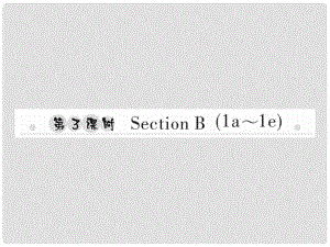 八年級(jí)英語(yǔ)上冊(cè) Unit 2 How often do you exercise（第3課時(shí)）Section B（1a1e）習(xí)題課件 （新版）人教新目標(biāo)版