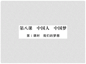 九年級(jí)道德與法治上冊(cè) 第四單元 和諧與夢(mèng)想 第八課 中國(guó)人中國(guó)夢(mèng) 第一框我們的夢(mèng)想習(xí)題課件 新人教版