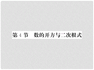 中考數(shù)學一輪復習 第1章 數(shù)與式 第4節(jié) 數(shù)的開方與二次根式習題課件