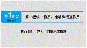 中考物理總復習 第二板塊 物質、運動和相互作用 第12課時 浮力 阿基米德原理課件