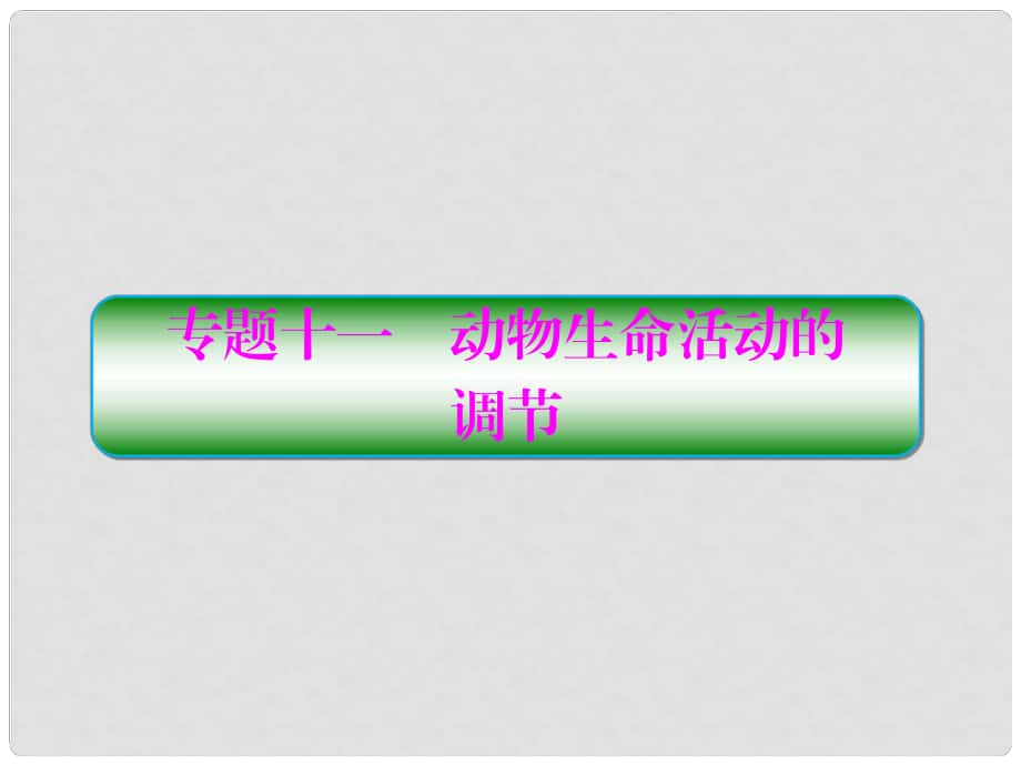 高考生物二輪復(fù)習(xí) 專題11 動(dòng)物生命活動(dòng)的調(diào)節(jié)課件_第1頁