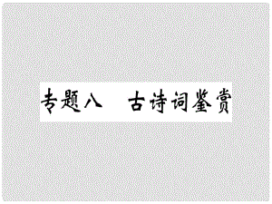 八年級語文上冊 專題八 古詩詞鑒賞習(xí)題課件 新人教版