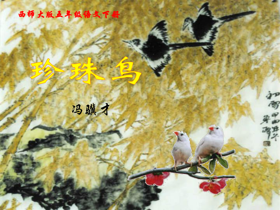 五年級語文下冊 珍珠鳥課件 西師大版_第1頁