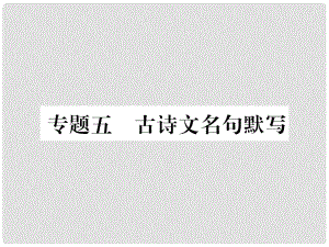 九年級語文上冊 專題5 古詩文名句默寫習(xí)題課件 新人教版