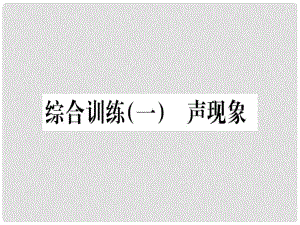 八年級(jí)物理上冊(cè) 綜合訓(xùn)練（一）聲現(xiàn)象習(xí)題課件 （新版）新人教版