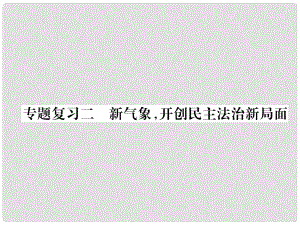 九年級道德與法治上冊 專題復(fù)習(xí)2 新氣象開創(chuàng)民主法治新局面習(xí)題課件 新人教版