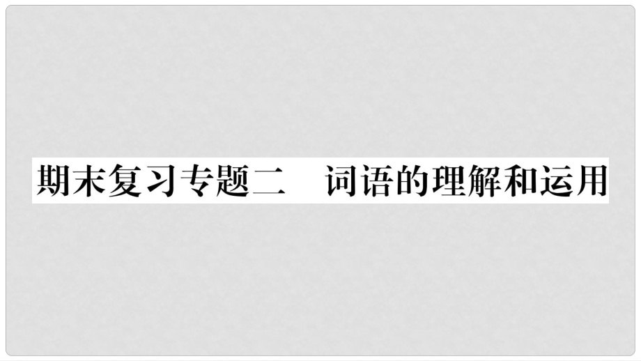 八年級語文下冊 期末復習專題2 詞語的理解和運用課件 新人教版_第1頁