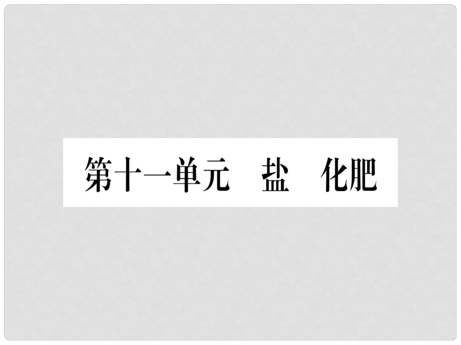 中考化學(xué)總復(fù)習(xí) 第1部分 教材系統(tǒng)復(fù)習(xí) 九下 第11單元 鹽 化肥（精練）課件_第1頁