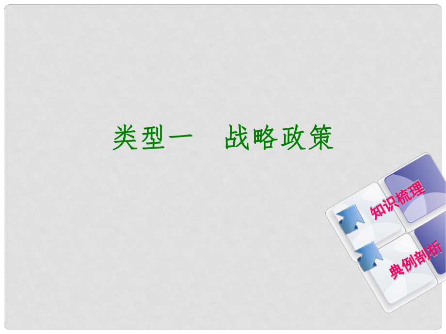 中考地理 专题突破篇五 时事热点 类型一 战略政策复习课件_第1页