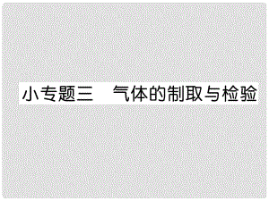 九年級(jí)化學(xué)上冊(cè) 小專題3 氣體的制取與檢驗(yàn)作業(yè)課件 （新版）新人教版