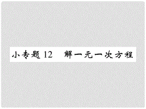 七年級(jí)數(shù)學(xué)上冊(cè) 小專題12 解一元一次方程課件 （新版）北師大版