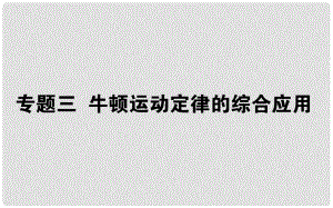 高考物理一輪復習 第三章 牛頓運動定律 專題三課件