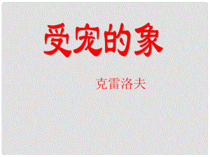 六年级语文上册 9.43《受宠的象》课件 上海版（五四制）