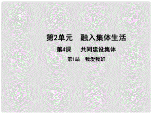 七年級道德與法治上冊 第二單元 融入集體生活 第四課 共同建設(shè)集體 第1框 我愛我班課件 北師大版