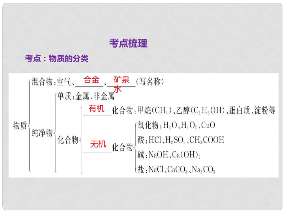 中考化學(xué)總復(fù)習(xí) 第8節(jié) 物質(zhì)的分類（精講）課件_第1頁(yè)