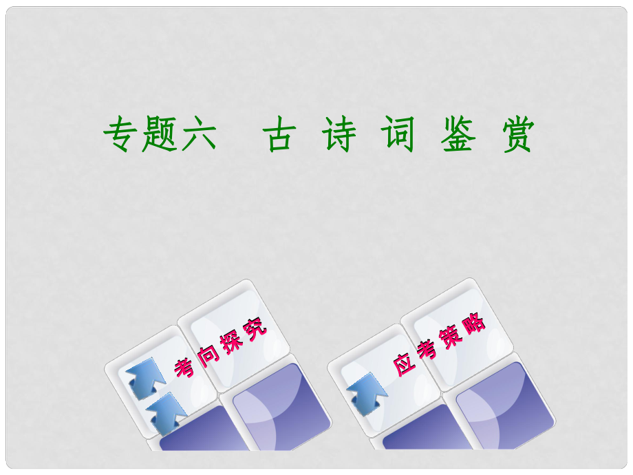 中考语文 第二部分 古诗文阅读 专题六 古诗词鉴赏复习课件_第1页