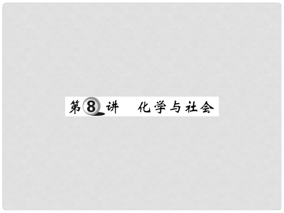 山東省中考化學(xué)復(fù)習(xí) 第一部分 基礎(chǔ)知識(shí)復(fù)習(xí) 第二章 常見的物質(zhì) 第8講 化學(xué)與社會(huì)課件_第1頁