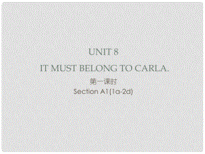 九年級(jí)英語全冊(cè) Unit 8 It must belong to Carla（第1課時(shí)）Section A1（1a2d）習(xí)題課件 （新版）人教新目標(biāo)版