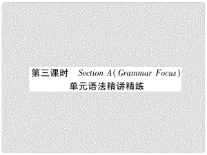 九年級英語全冊 Unit 10 You're supposed to shake hands（第3課時）Section A（Grammar Focus）習(xí)題課件 （新版）人教新目標(biāo)版